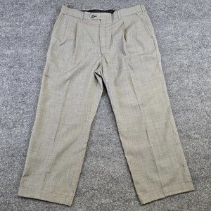 Christian Dior Monsieur SIZE 36 X 30 Pleated Wool Dress Pants Plaid